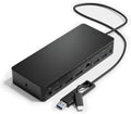 D6000 Universal Docking Station, USB 3.0 and USB C Single 5K or Triple 4K Display Docking Station with Two DisplayPort and HDMI for Windows and Mac (1HDMI, 2DP, 1Audio, 4USB3.0, 1USB C, 1Speaker Out)