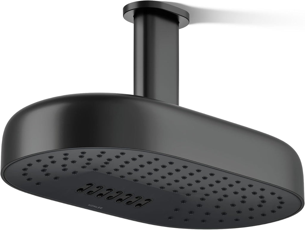 Kohler 26295-BL Statement® Oblong 14' two-function rainhead, 2.5 gpm, Matte Black