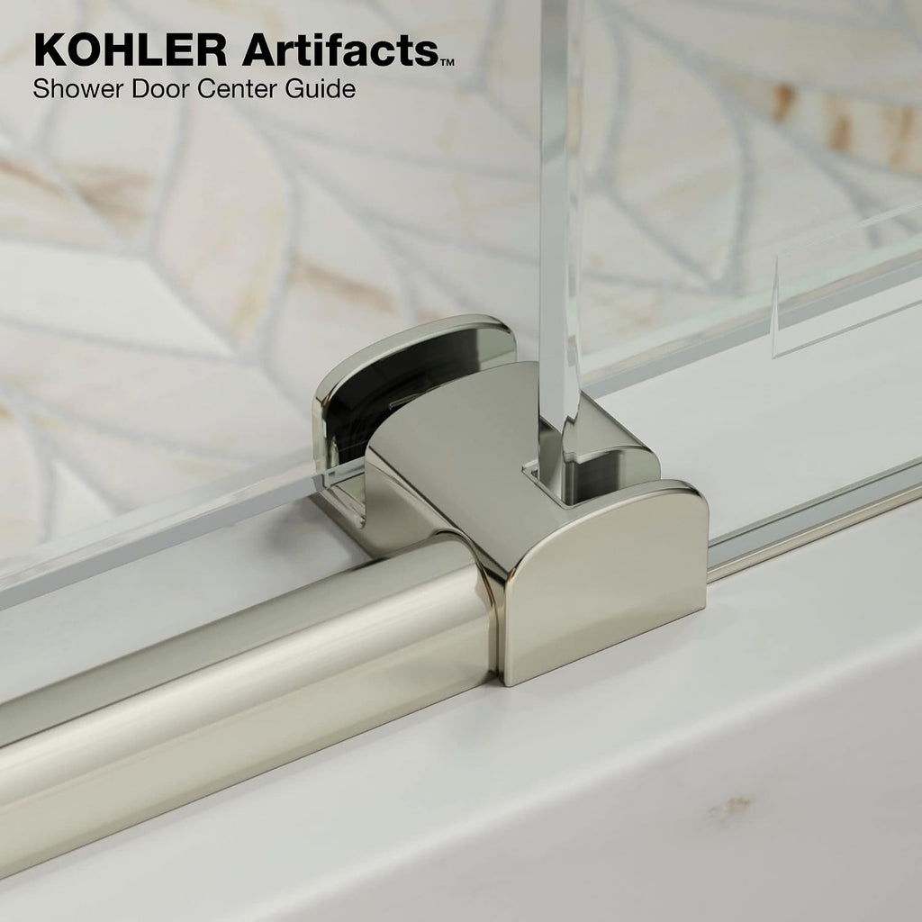 Kohler K-701725-10L-BN Artifacts 80-7/8' Sliding Shower Door with 3/8'-Thick Glass, Vibrant Brushed Nickel