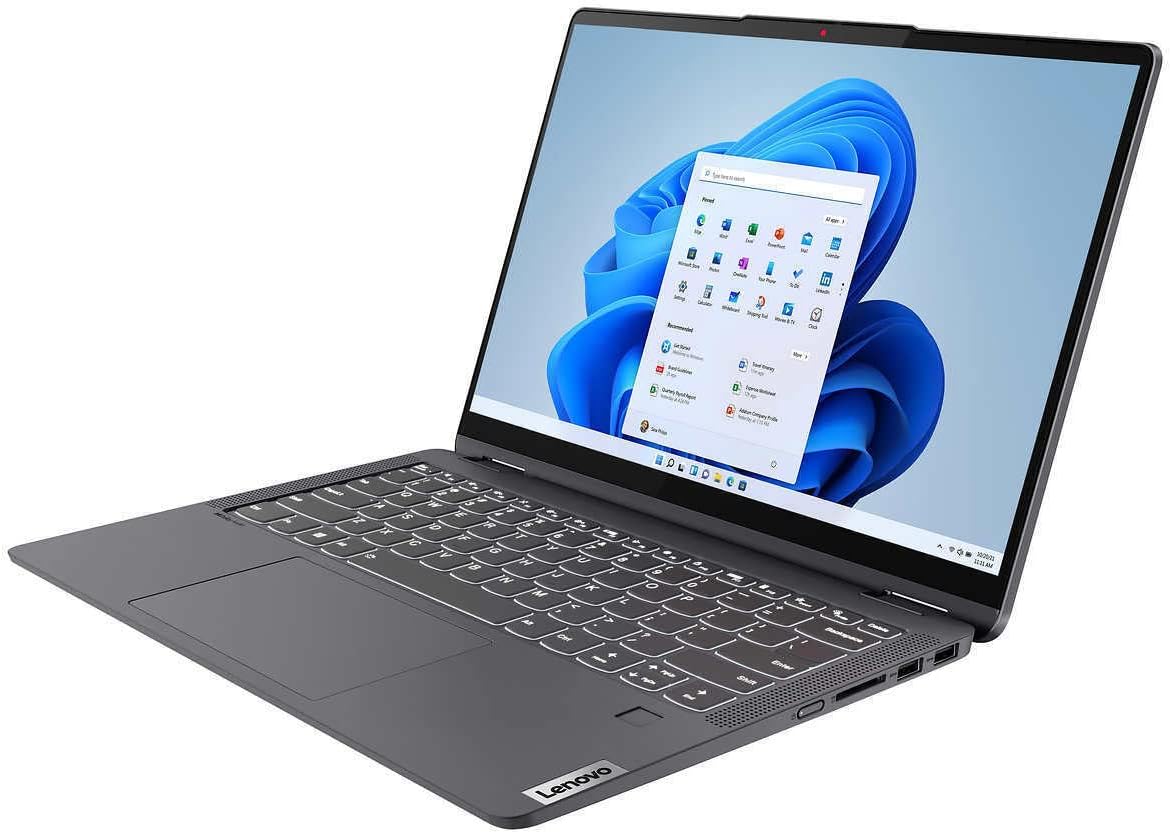 Lenovo IdeaPad Flex 5 Multimedia Laptop - 14' 2880x1800 Touchscreen 60Hz - 10-Core Intel i7-1255U - 16GB RAM 1TB SSD - Thunderbolt 4 - Wi-Fi 6 - Fingerprint - 1080p FHD Camera - W11H - Storm Gray