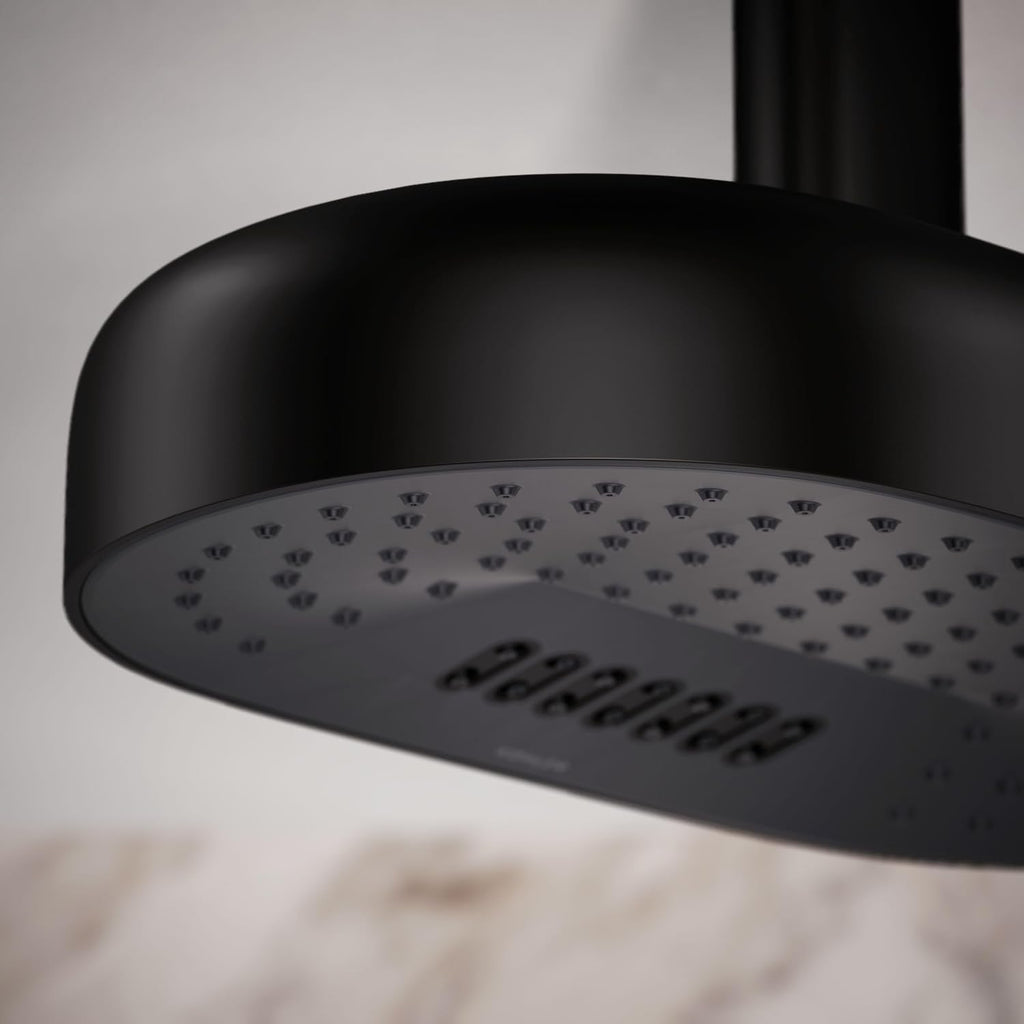 Kohler 26295-BL Statement® Oblong 14' two-function rainhead, 2.5 gpm, Matte Black