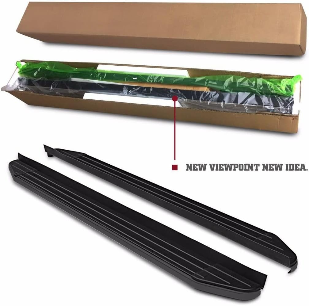 Black Horse PEERLESS Running Boards Black Compatible with 2018-2024 Volkswagen Atlas-PR-W2076BK