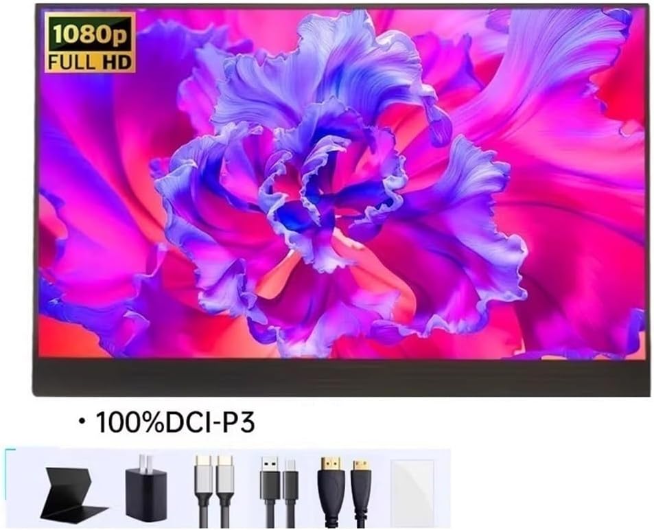 Second Screen Laptop Extended Second Screen 15.6 Inch 1080P 10bit Color Depth IPS Portable Monitor Gaming