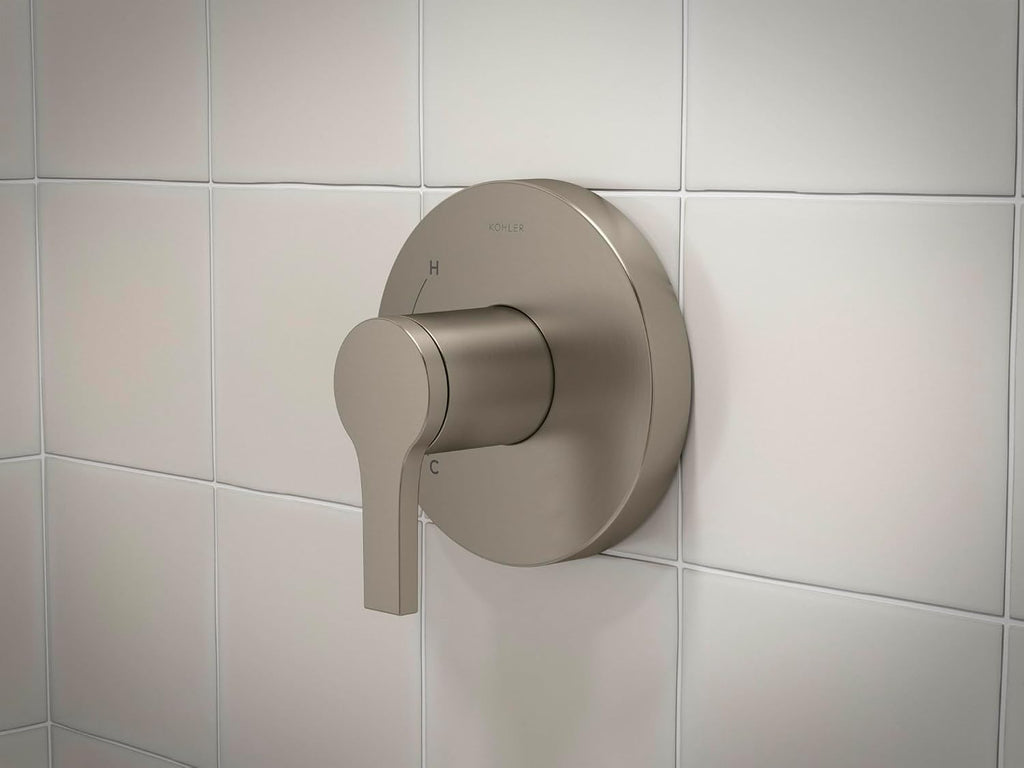KOHLER TS35322-4Y-BN, Elate Rite-Temp Tub and Shower Trim with Single Function 2.5 GPM Showerhead, Vibrant Brushed Nickel, Relaxing Tub and Shower, Corrosion-Resistant