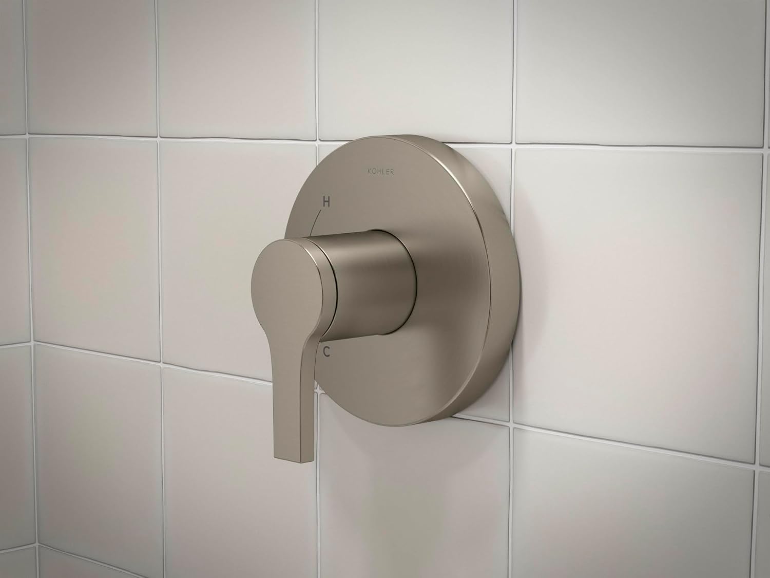 KOHLER TS35322-4Y-BN, Elate Rite-Temp Tub and Shower Trim with Single Function 2.5 GPM Showerhead, Vibrant Brushed Nickel, Relaxing Tub and Shower, Corrosion-Resistant