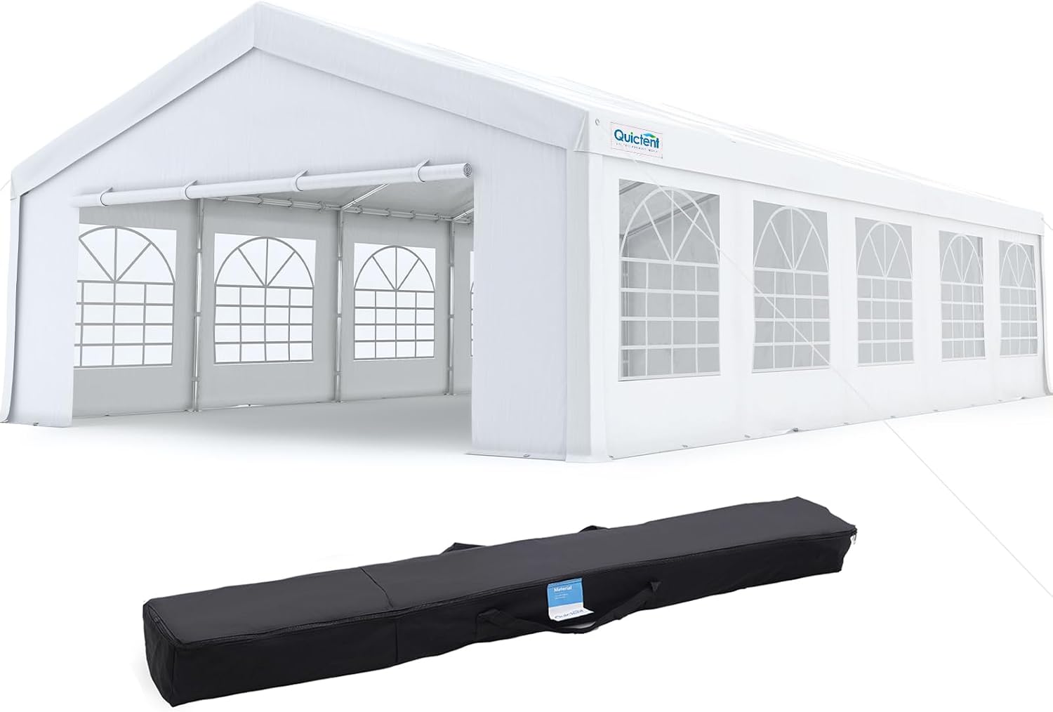 Quictent 20x30 Heavy Duty Party Tent with Church Windows, Outdoor Event Shelter Tent for Parties, Wedding, Carport, Canopy, BBQ