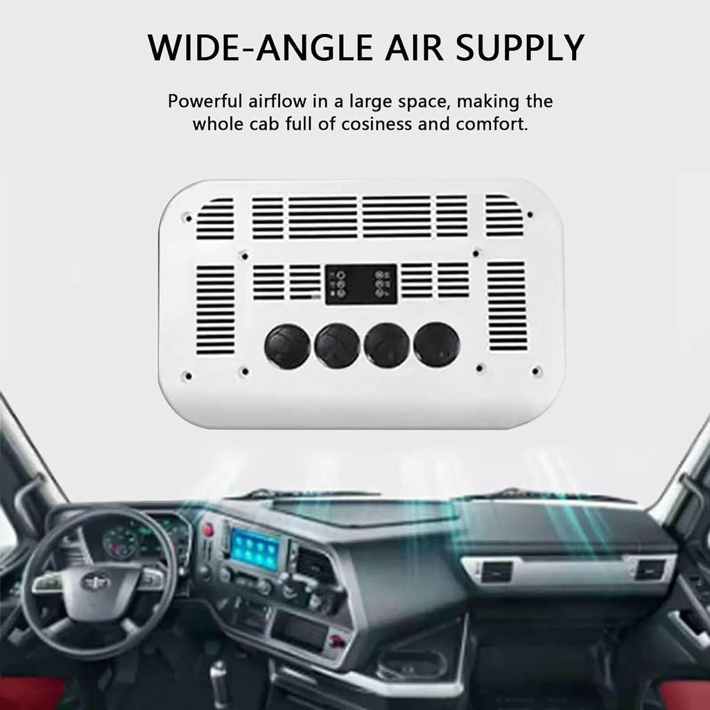 12v/24v Air Conditioner for Rv, Air Conditioner Evaporator Set, Dc Air Conditioner, Car Roof Fan, Mini Air Conditioner for Car, Caravan, Truck White-24V