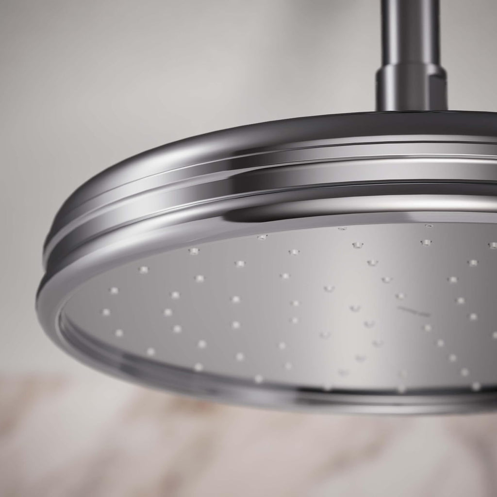 Kohler 13693-CP Traditional 10' single-function rainhead, 2.5 gpm, Polished Chrome