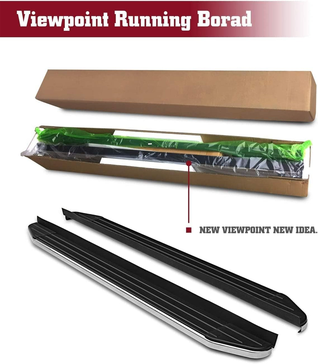 TAC Running Boards Fit 2021-2024 Jeep Grand Cherokee L | 2022-2025 Grand Cherokee (Exclude 2022-2024 4xe Models) SUV 5.5' Aluminum Black Side Steps Nerf Bars Step Rails Exterior Accessories 2Pcs