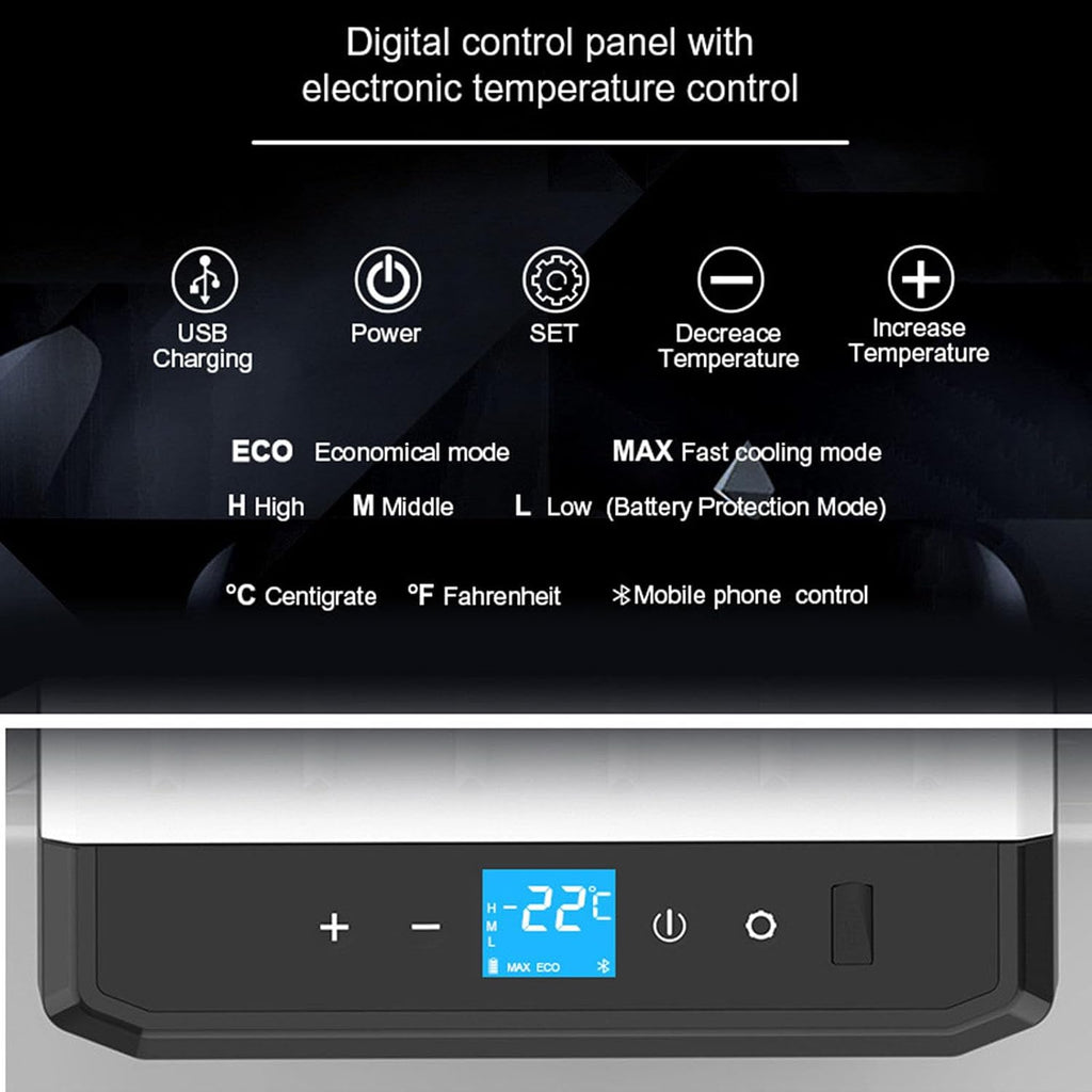 25L Car Refrigerator, 12V/24V/220V Universal Compressor Cooler Portable Car Fridge for Truck Van RV Camper SUV Home Camping Travel Fishing Outdoor