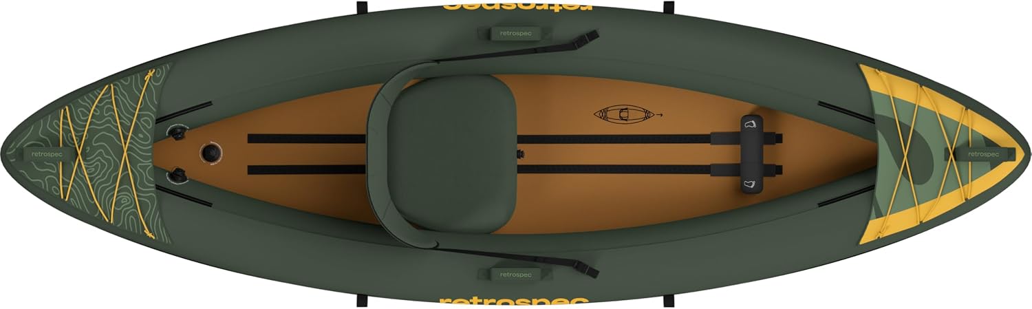 Retrospec Coaster Single & Tandem Inflatable Kayak for Adults - Blow Up Kayak, 220 & 440lb Capacity, Portable Lightweight Kayak with Paddle, Pump & Carry Bag