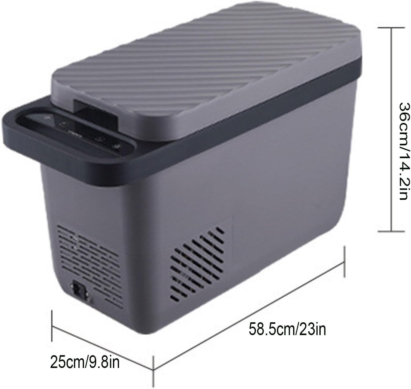 Outdoor Car Refrigerator, Car Home Dual-Use 12V/24V Car 16L Fridge Portable Freezer Compressor Cooler for Car, RV, Truck, Van, Boat for Camping, Travel, Fishing Outdoor,Grey