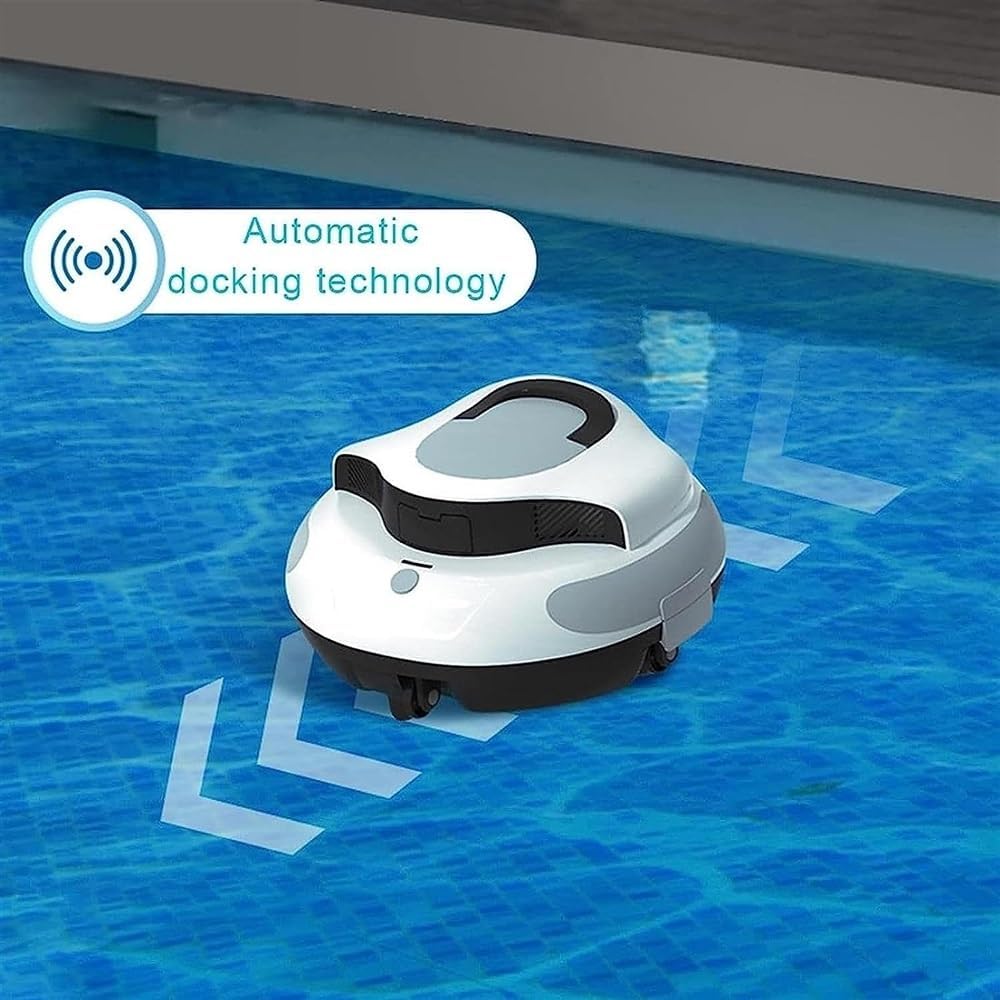 Cordless Pool Robot, Strong Suction Power Pool Robot 100min Powerful Cleaning Pool Water Vacuum Cleaner