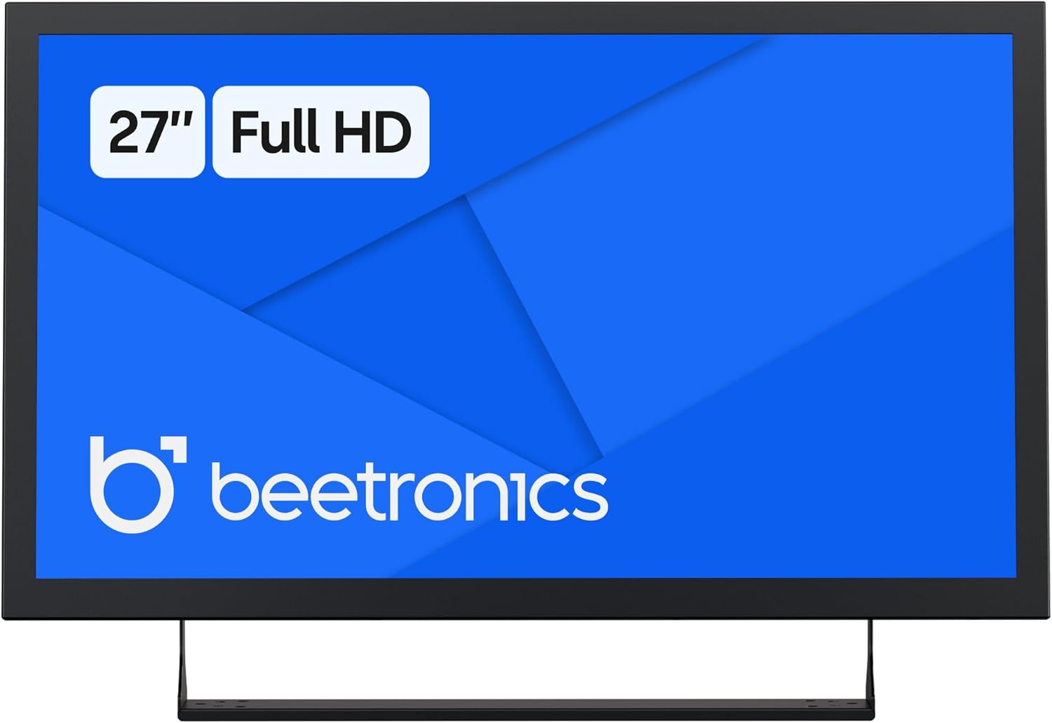 Beetronics 27-Inch Full HD IPS Monitor - Professional Industrial-Grade Display | HDMI, VGA, BNC, RCA Inputs | Durable Metal Housing, Matte Screen, 24/7 Continuous Operation, Wide Viewing Angle, 27HD7M