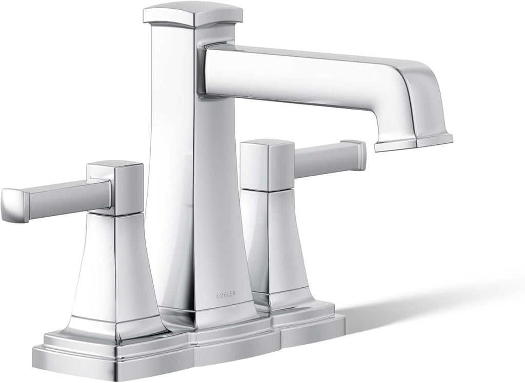 Kohler K-27398-4N-CP Riff Centerset bathroom sink faucet, .5 gpm, Polished Chrome