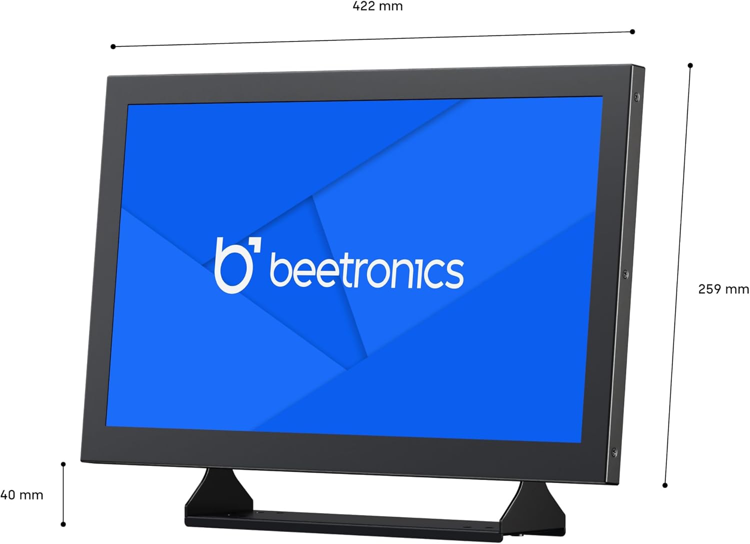 Beetronics 17-Inch Full HD IPS Monitor - Professional Industrial-Grade Display | HDMI, VGA, BNC, RCA Inputs | Durable Metal Housing, Matte Screen, 24/7 Continuous Operation, Wide Viewing Angle, 17HD7M