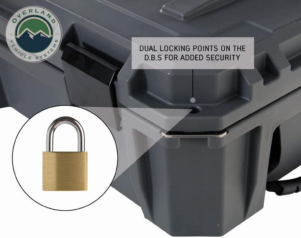 TrendsAuto D.B.S. 95 QT Dry Box Storage with Drain and Bottle Opener | Dark Grey | Waterproof Sealing | Heavy Duty Latches | 40100011 | Includes TrendsAuto Decal