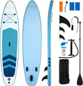 GYMAX Paddle Board, Inflatable Stand Up Paddle Board with SUP Accessories, Removable Fin, Paddle, Pump, Leash & Carry Bag, Blow Up Paddle Boards Standing Boat