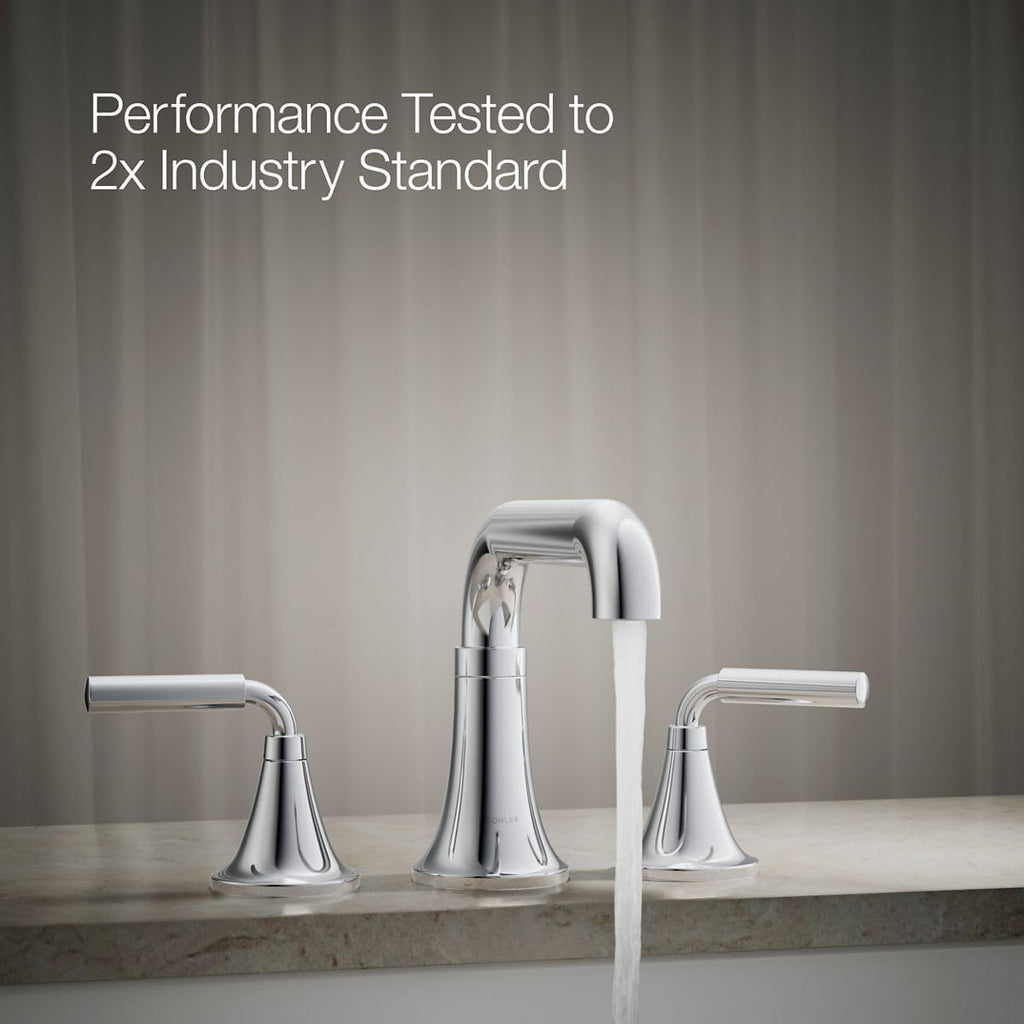Kohler T27417-4-CP Tone™ Deck-Mount Bath Faucet Trim, Polished Chrome