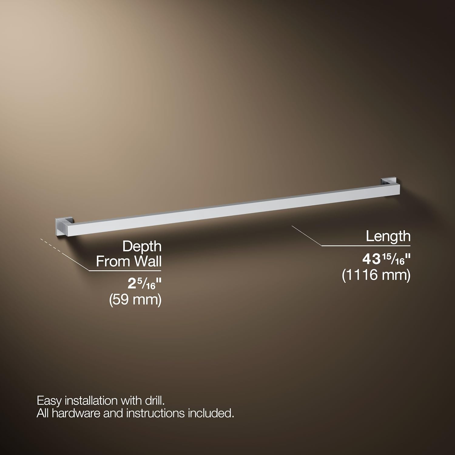 KOHLER SQAURE 42 GRAB BAR