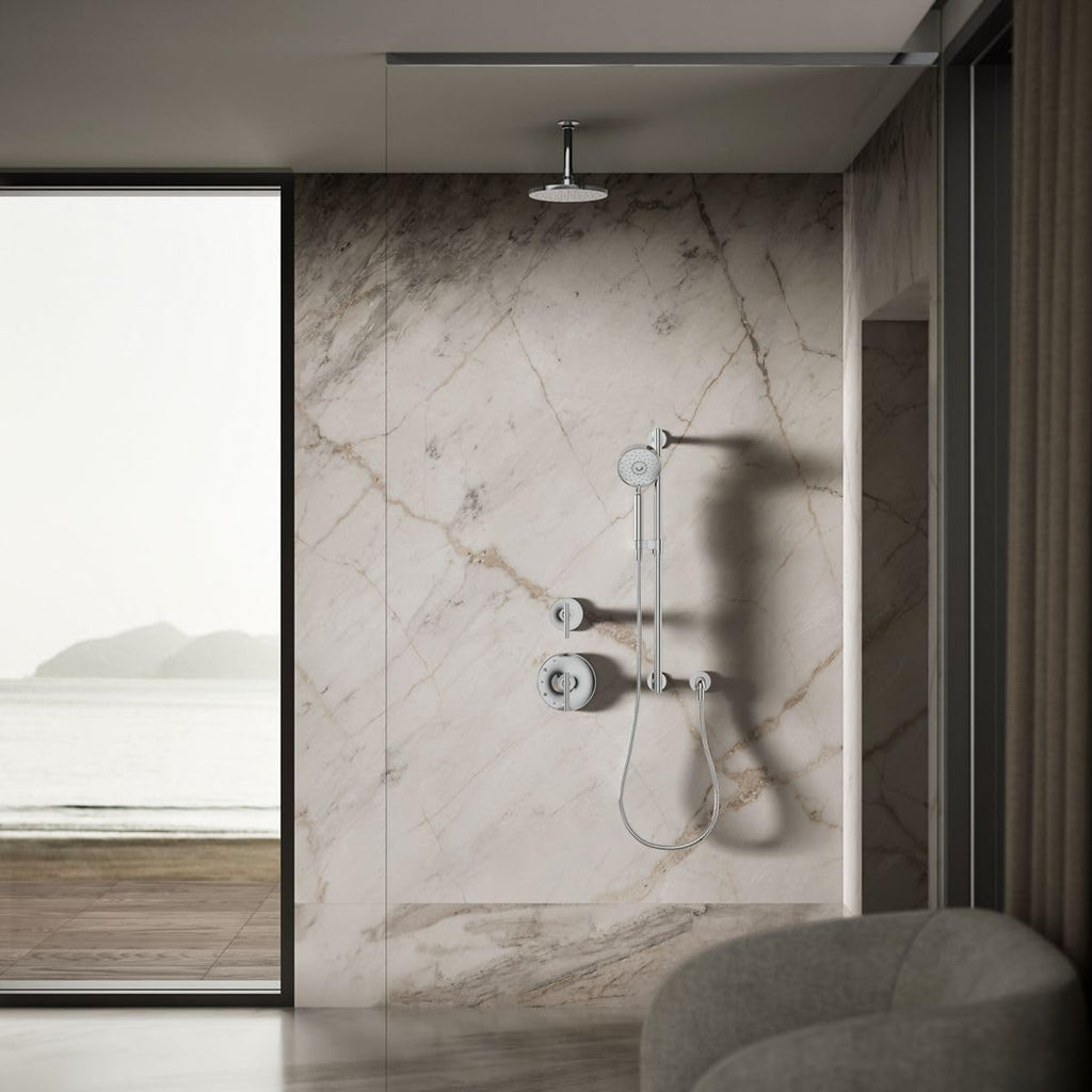 Kohler 13688-CP Contemporary Round 8' single-function rainhead, 2.5 gpm, Polished Chrome