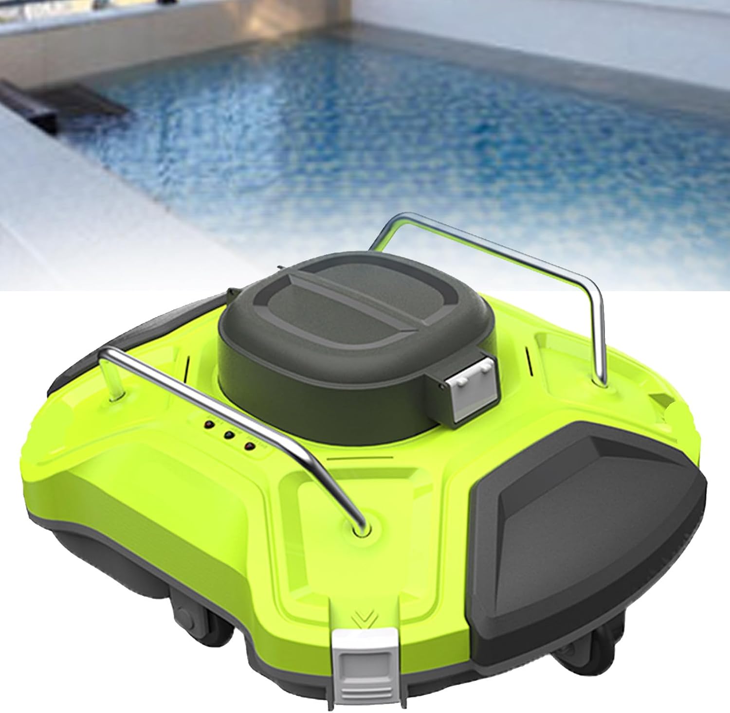 Automatic Robotic Pool Cleaner,Pool Cleaner Robot,Cordless Robotic Swimming Pool Cleaner,Cordless Automatic Pool Vacuum Cleaner, Ipx8 Automatic Pool Vacuu