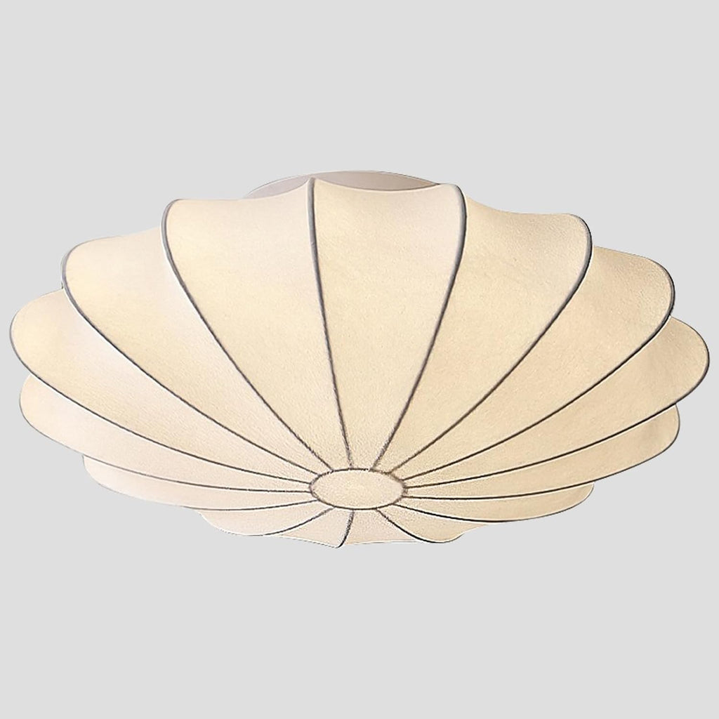 Japanese Silk Fabric Ceiling Light White Bedroom Close to Ceiling Lights Retro Vintage Flush Mount Ceiling Light Fixture Coastal Hallway Chandelier for Entryway