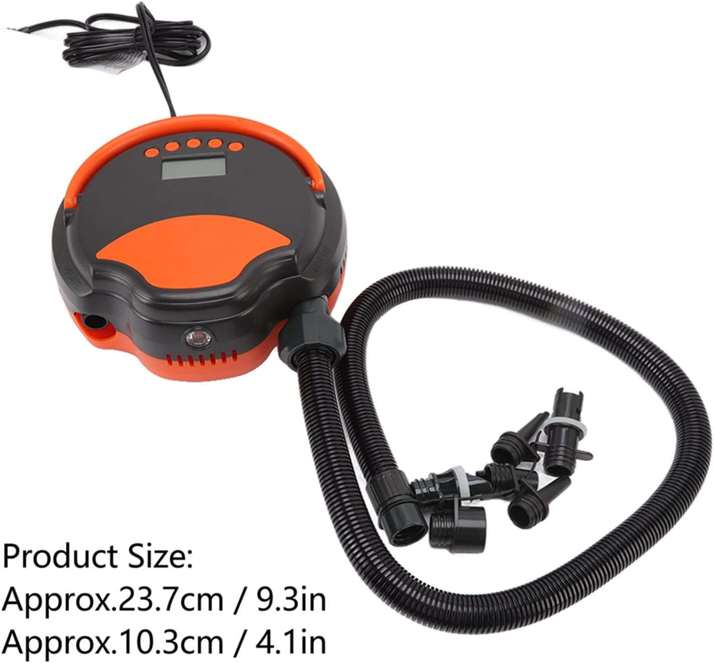 12V Vehicle Electric Air Pump, High Pressure Inflator for Paddle Board Surfboard Rubber Boat - Preset Pressure with Auto Stop, LED Display and Light, Portable for Outdoor Use