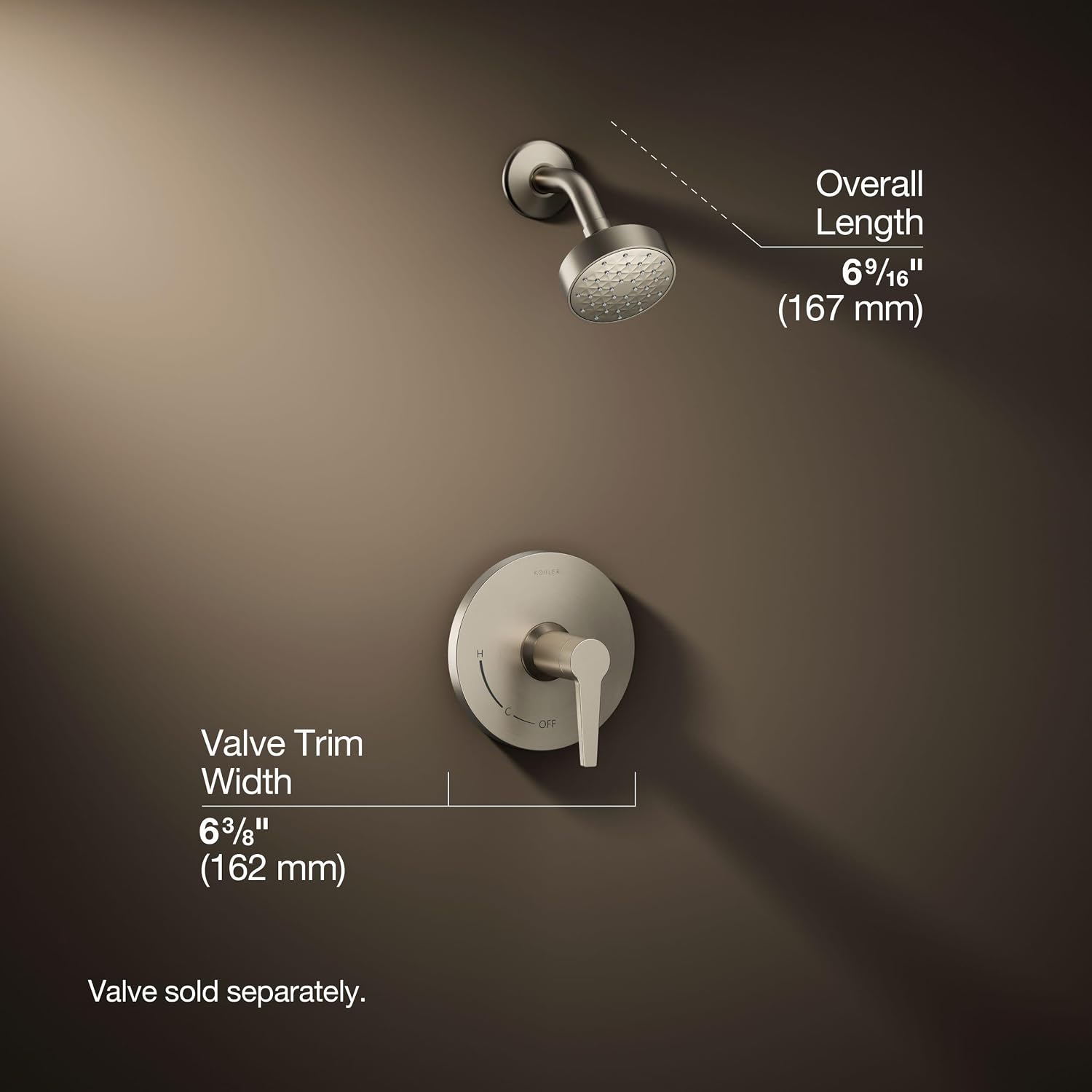 Kohler K-TS97077-4G-BN Pitch Shower Trim, Brushed Nickel
