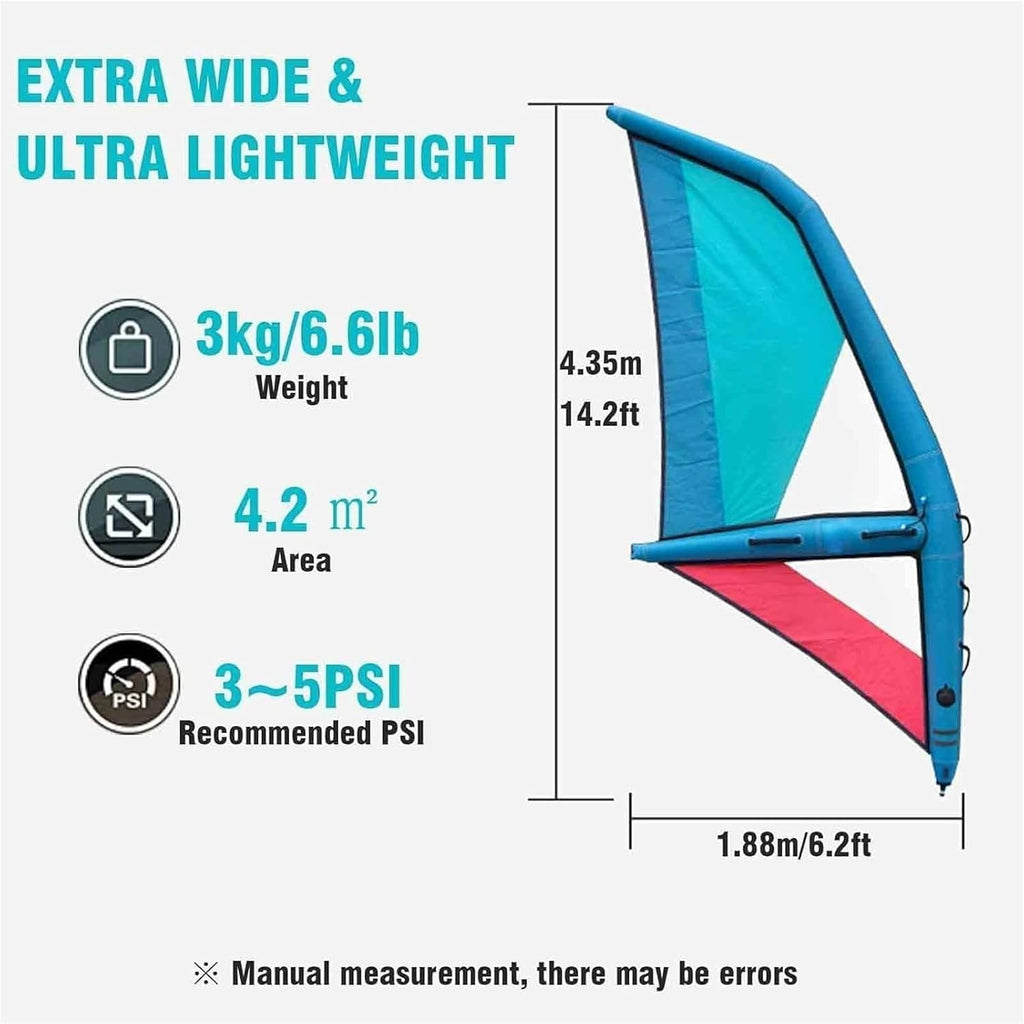 Professional Inflatable Paddle Board for Adults 45.21ft²,Freestanding Paddle Board,with Inflatable Sail,Base,Pump,for Wind Wing Foiling,Water Play