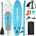 Inflatable Stand up Paddle Board, Extra Wide SUP, with Premium Paddleboard Accessories, Hand Pump, Backpack, Adult & Youth, for Yoga Fishing Paddling