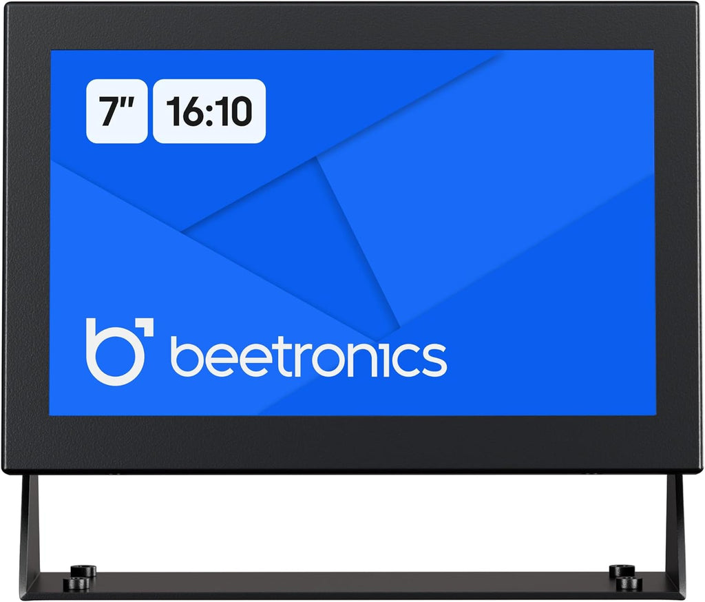 Beetronics 7-Inch Full HD IPS Monitor - Professional Industrial-Grade Display | HDMI, VGA, BNC, RCA Inputs | Durable Metal Housing, Matte Screen, 24/7 Continuous Operation, Wide Viewing Angle - 7HD7M