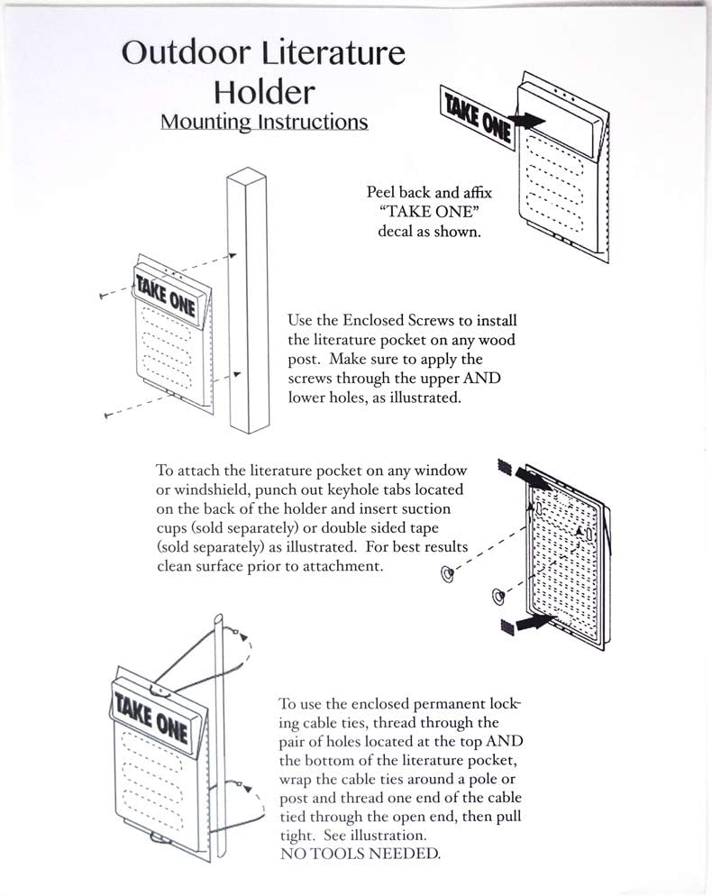 Mediz Outdoor Real Estate Brochure Box - Easy to Use Take One Document Holder Can Hold 200, 8.5 x 11 Documents, Flyers & Brochures or Other Outdoor Marketing Needs (12)