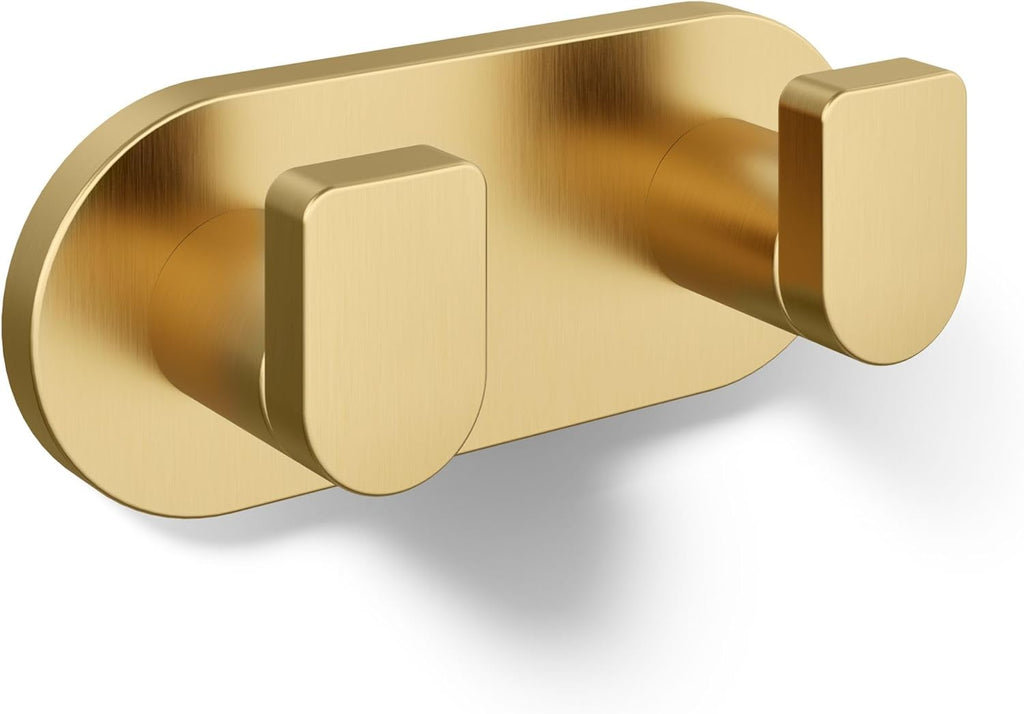 Kohler 73146-2MB Composed® Double Robe Hook, Vibrant Brushed Moderne Brass