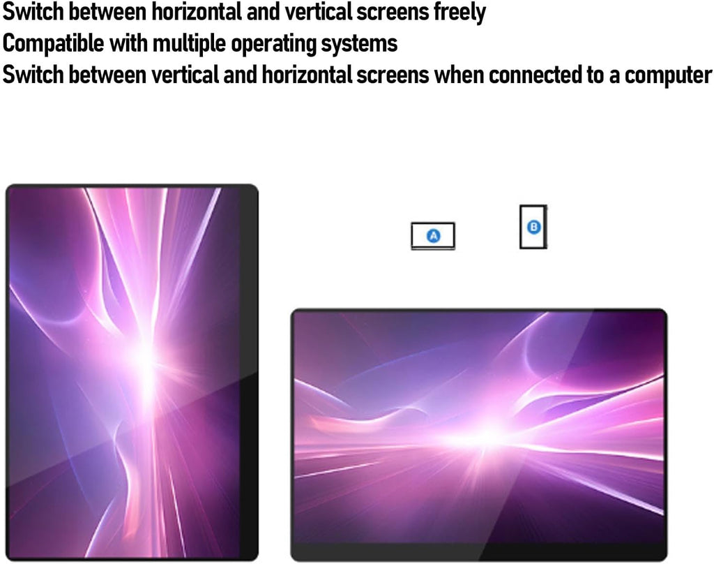 11.6' Portable Monitor Touchscreen, 2.5K 120Hz Display 10-Point Capacitive Touch Second External Screen with Mini HD Type C, for Laptop PC Gaming