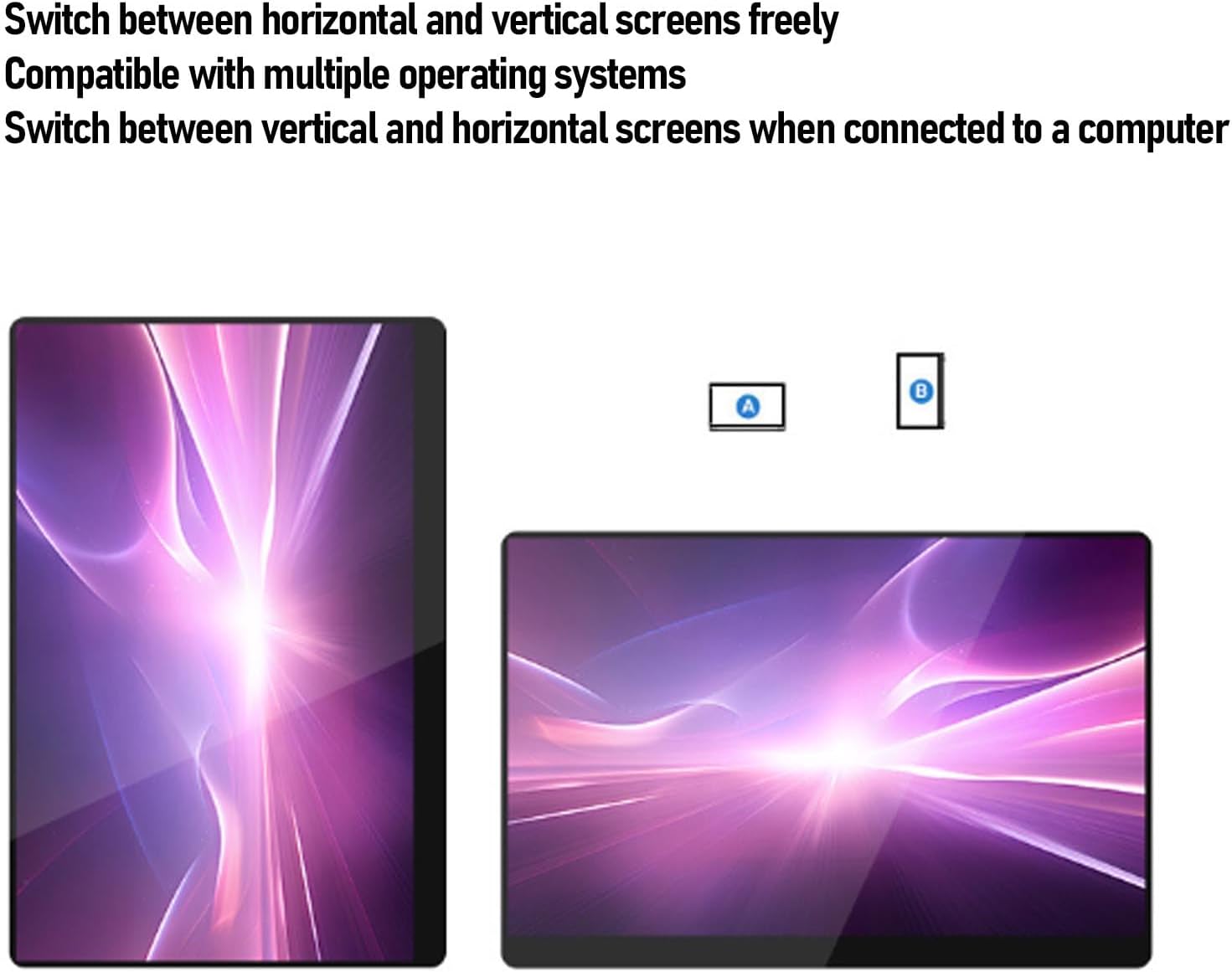 11.6' Portable Monitor Touchscreen, 2.5K 120Hz Display 10-Point Capacitive Touch Second External Screen with Mini HD Type C, for Laptop PC Gaming
