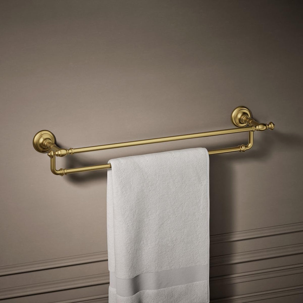 Kohler 72570-2MB Artifacts® 24' Double Towel bar, Vibrant Brushed Moderne Brass