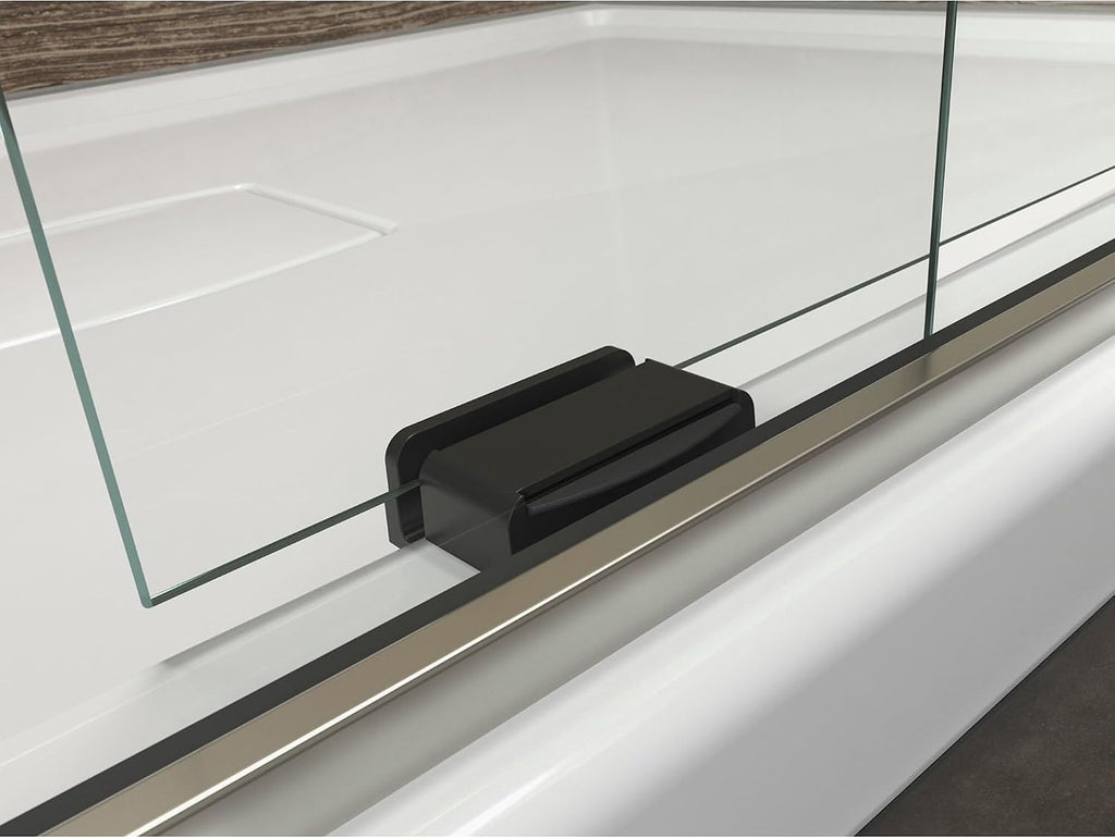KOHLER Levity Sliding shower door, 74-in H x 56-5/8-59-5/8-in W, with 1/4-in thick Crystal Clear glass
