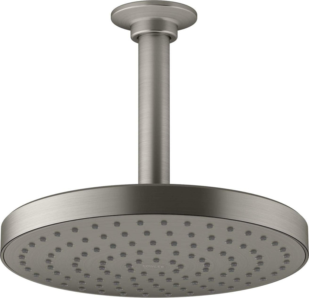 KOHLER 76464-G-BN Awaken 8 Inch Single-Function Rain SHOWERHEAD, 8' Fixed Round Rainfall SHOWERHEAD, 1.75 GPM, Vibrant Brushed Nickel