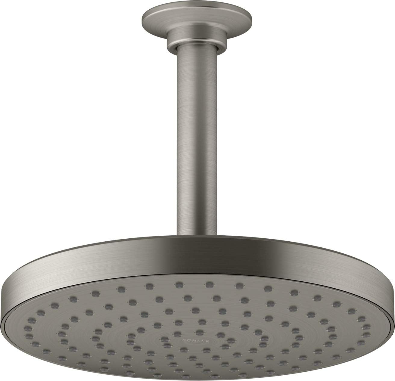 KOHLER 76464-G-BN Awaken 8 Inch Single-Function Rain SHOWERHEAD, 8' Fixed Round Rainfall SHOWERHEAD, 1.75 GPM, Vibrant Brushed Nickel