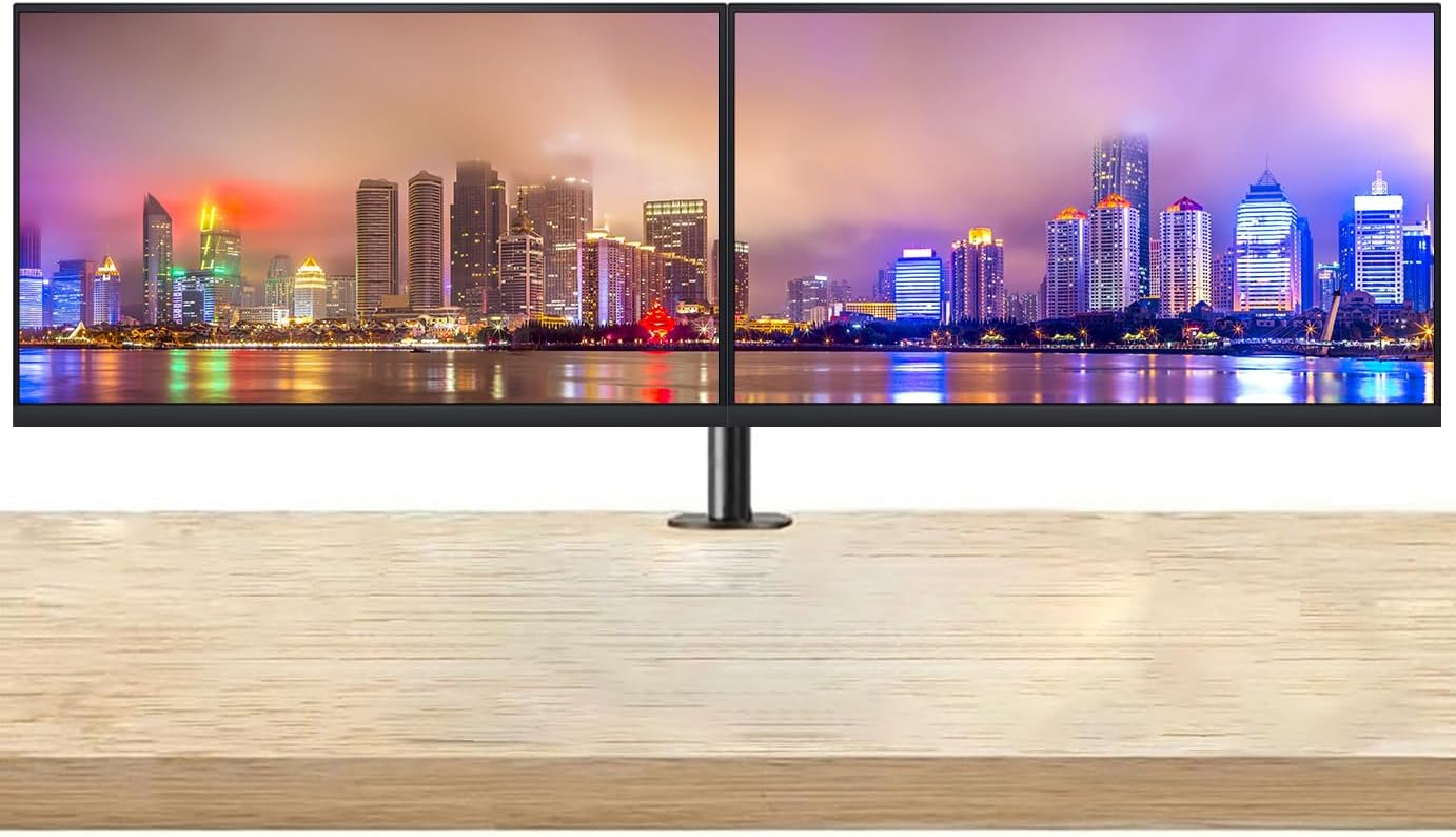 Dell P2722HE 27-inch Full HD LED LCD Professional Monitor, 2-Pack Full Dock, Daisy Chain, IPS, HDMI, DisplayPort, USB Hub, USB-C, Ethernet and Desk Mount Dual Monitor Stand (Renewed)