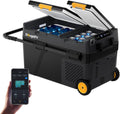 BougeRV 43 Quart Portable Fridge Freezer, 12 Volt Car Refrigerator, -4℉ to 68℉ Dual Zone Compressor Electric Cooler 12/24V DC, 110~240V AC for Overlanding, Camping, RV(2026 New Model: CRD2 V2.0)