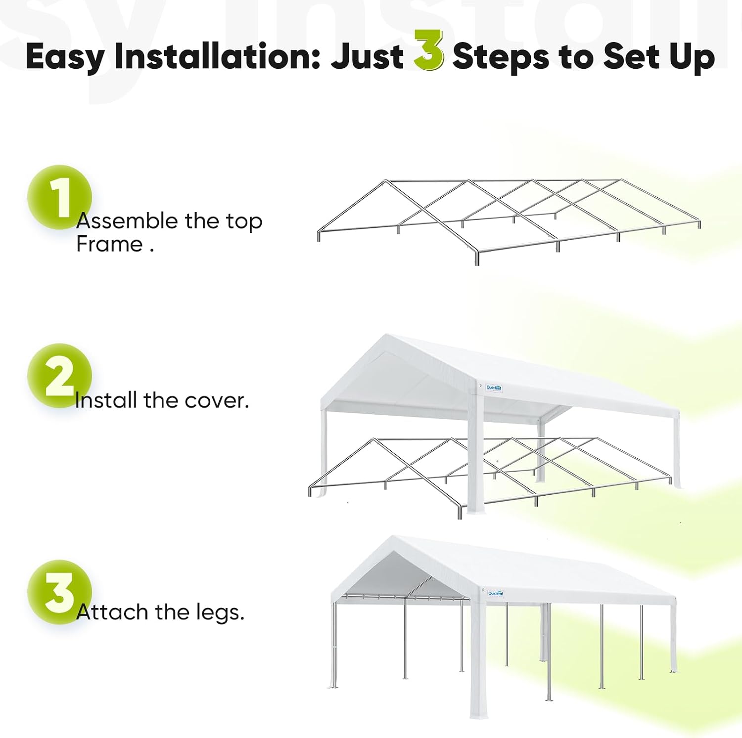 Quictent Party Tent Heavy Duty Outdoor Canopy Tent Wedding Event Shelter BBQ Wedding Tents for Parties with Storage Bags (13'x26')