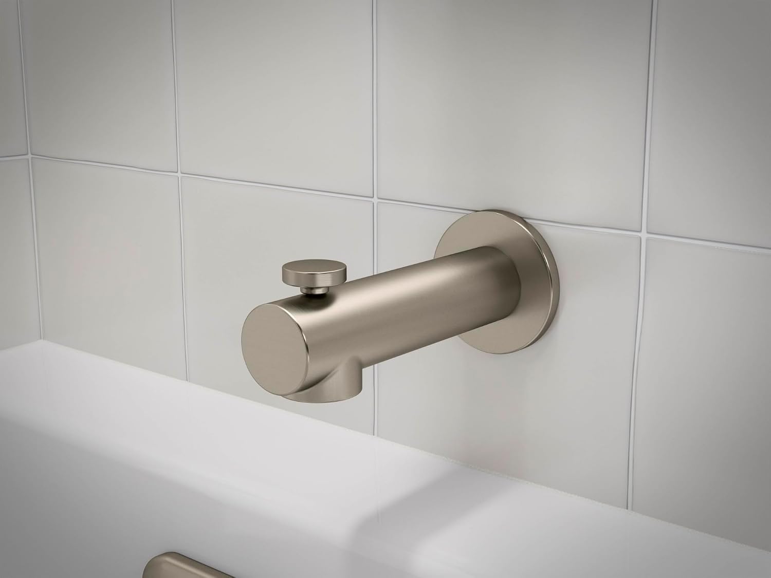 KOHLER TS35322-4Y-BN, Elate Rite-Temp Tub and Shower Trim with Single Function 2.5 GPM Showerhead, Vibrant Brushed Nickel, Relaxing Tub and Shower, Corrosion-Resistant