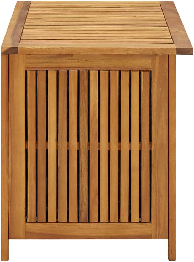 Solid Wood Patio Storage Box Outdoor Storage Bench, Solid Acacia Wood Deck Box, Wooden Outdoor Storage Organization Box with Liftable Top for Garden,Patio,Backyard, 35.4'x19.7'x22.8'