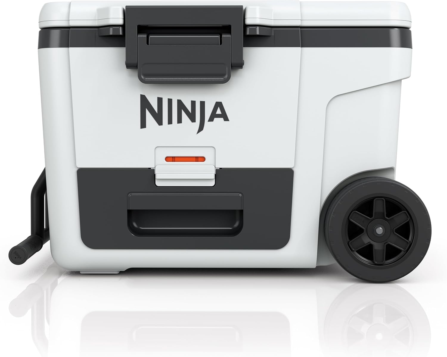 Ninja | Cooler | FrostVault 45QT Cooler with Wheels | Insulated with Temp Dry Storage Drawer | Keeps Ice Cold for Days | for the Beach, Camping, Picnics & More | Cloud White | FB245WH