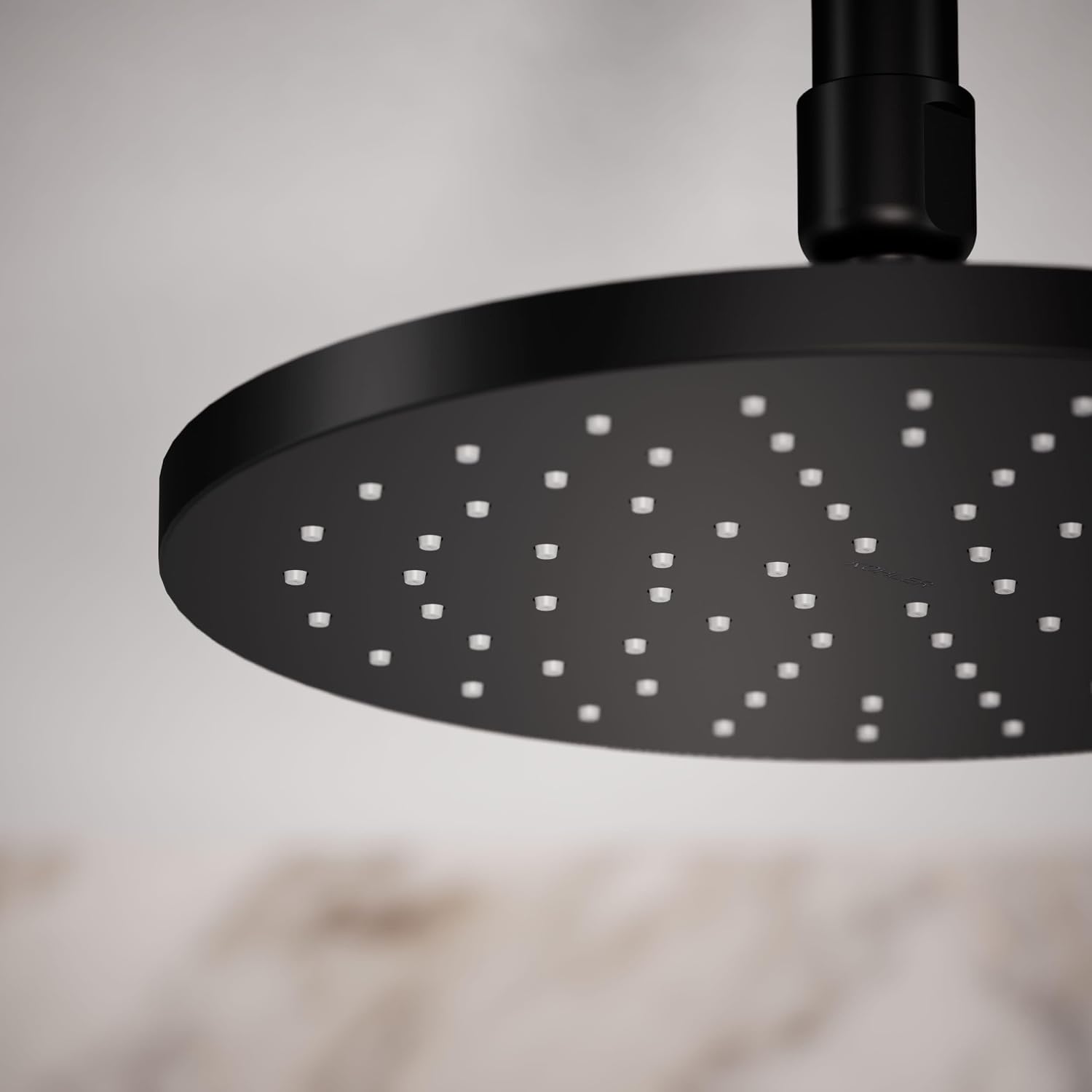 Kohler 13688-BL Contemporary Round 8' single-function rainhead, 2.5 gpm, Matte Black