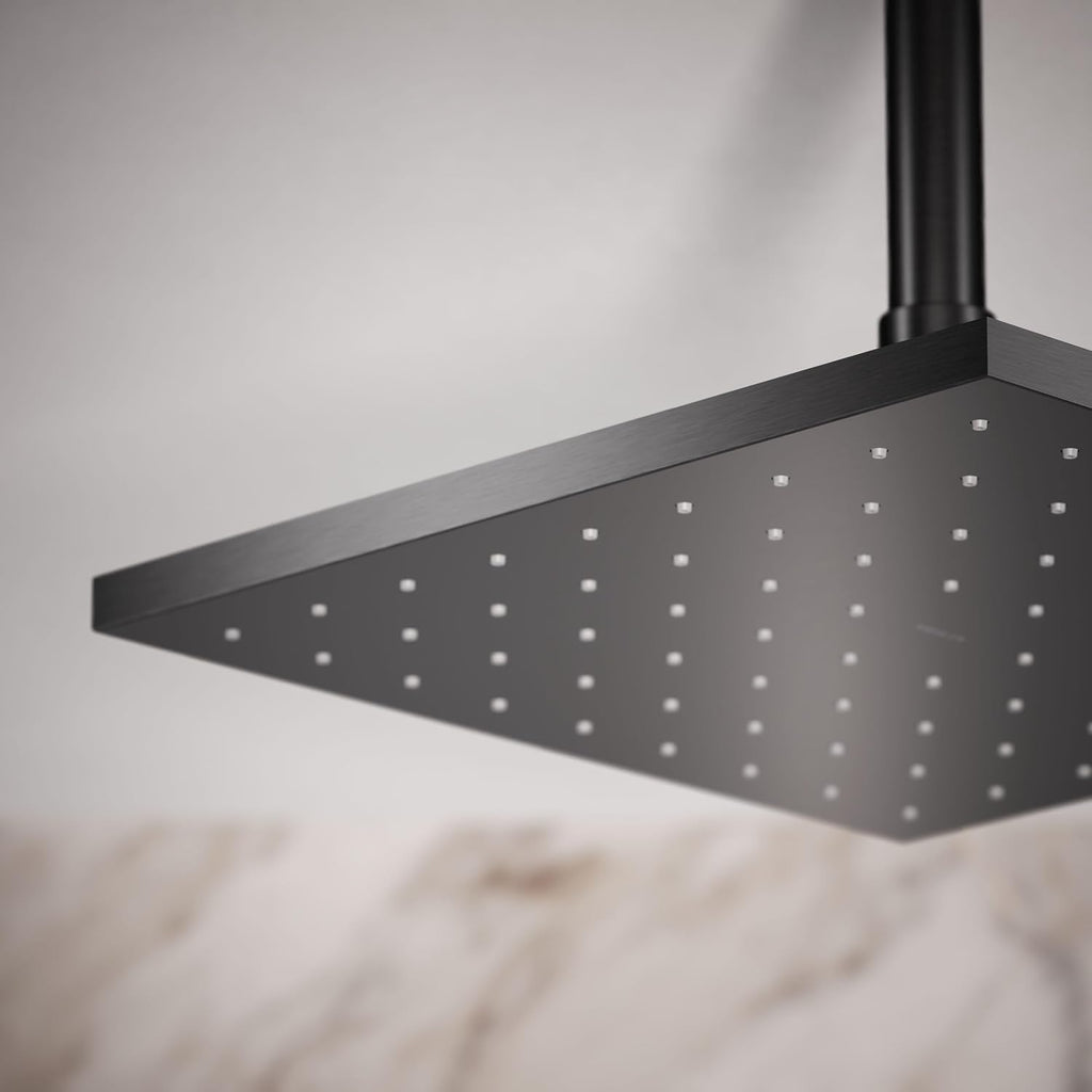 Kohler 13696-BGP Contemporary Square 10' single-function rainhead, 2.5 gpm, Vibrant Brushed Graphite