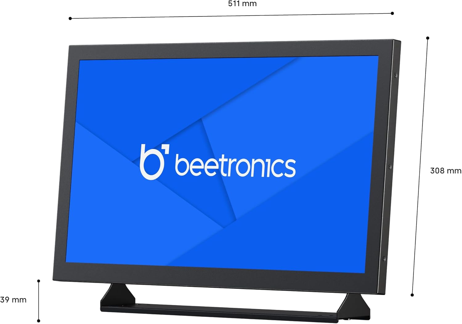 Beetronics 22-Inch Full HD IPS Monitor - Professional Industrial-Grade Display | HDMI, VGA, BNC, RCA Inputs | Durable Metal Housing, Matte Screen, 24/7 Continuous Operation, Wide Viewing Angle, 22HD7M