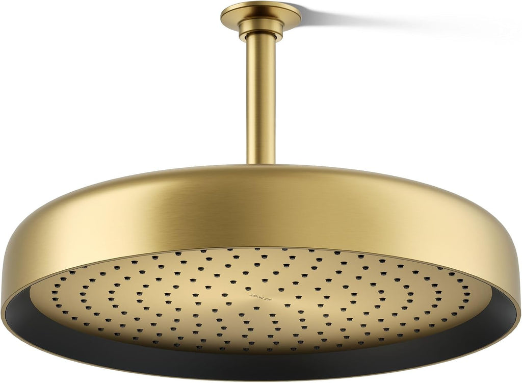 Kohler 26292-2MB Statement® Round 14' single-function rainhead, 2.5 gpm, Vibrant Brushed Moderne Brass